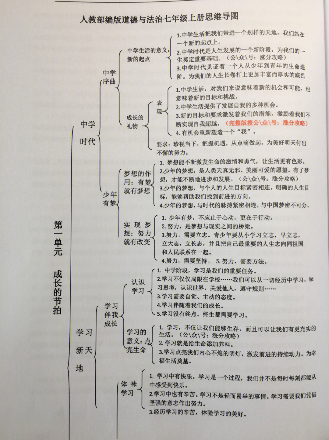 政治思维导图七上梦想图片