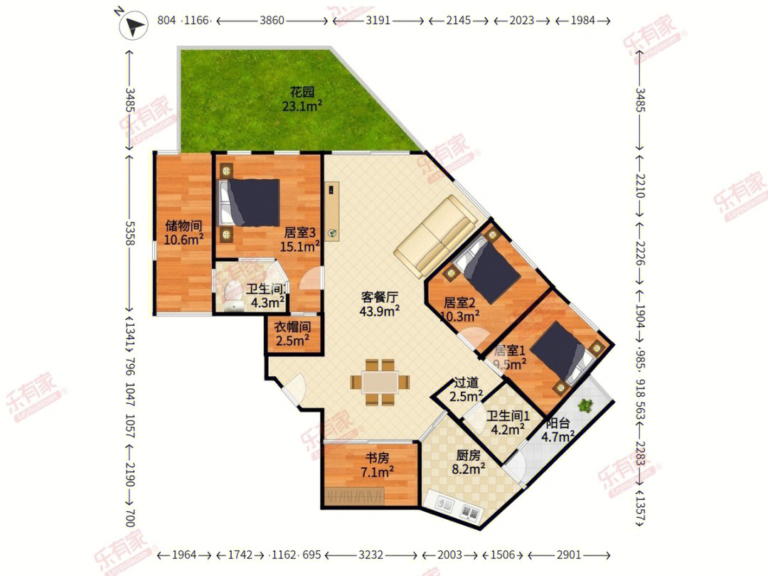 邹城东海院子户型图片