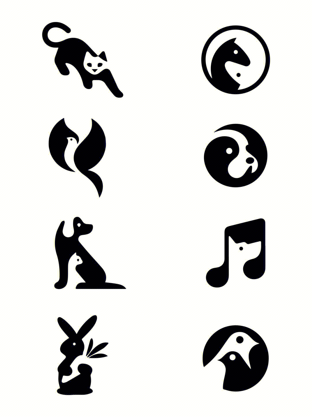 logo设计动物的正负形创意设计