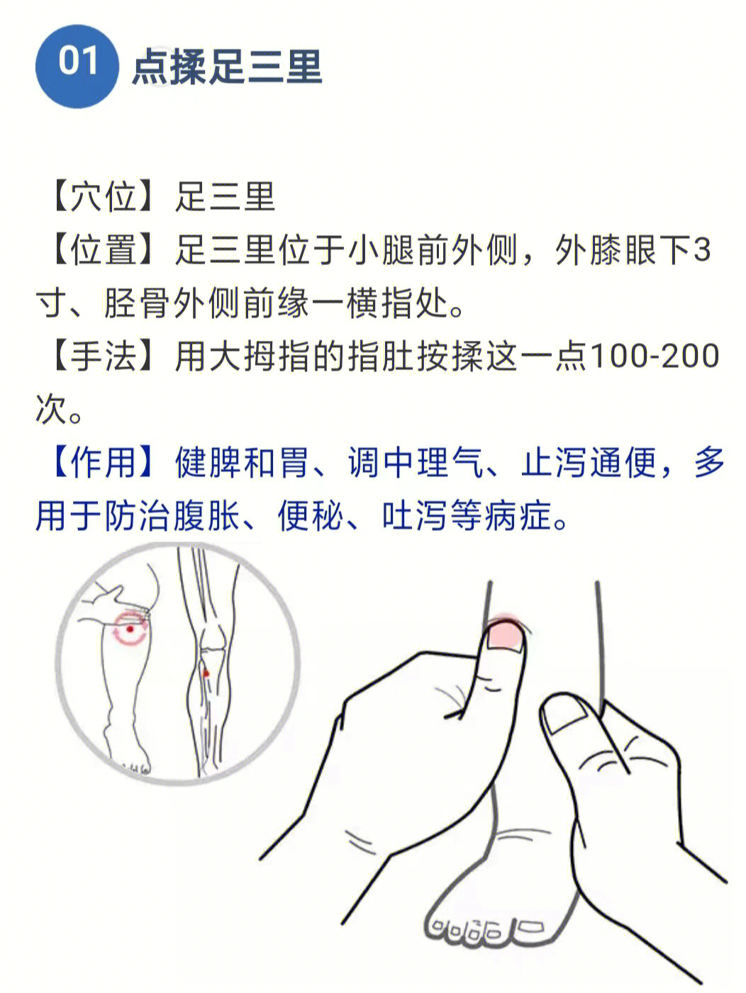 足三里按摩手法图片