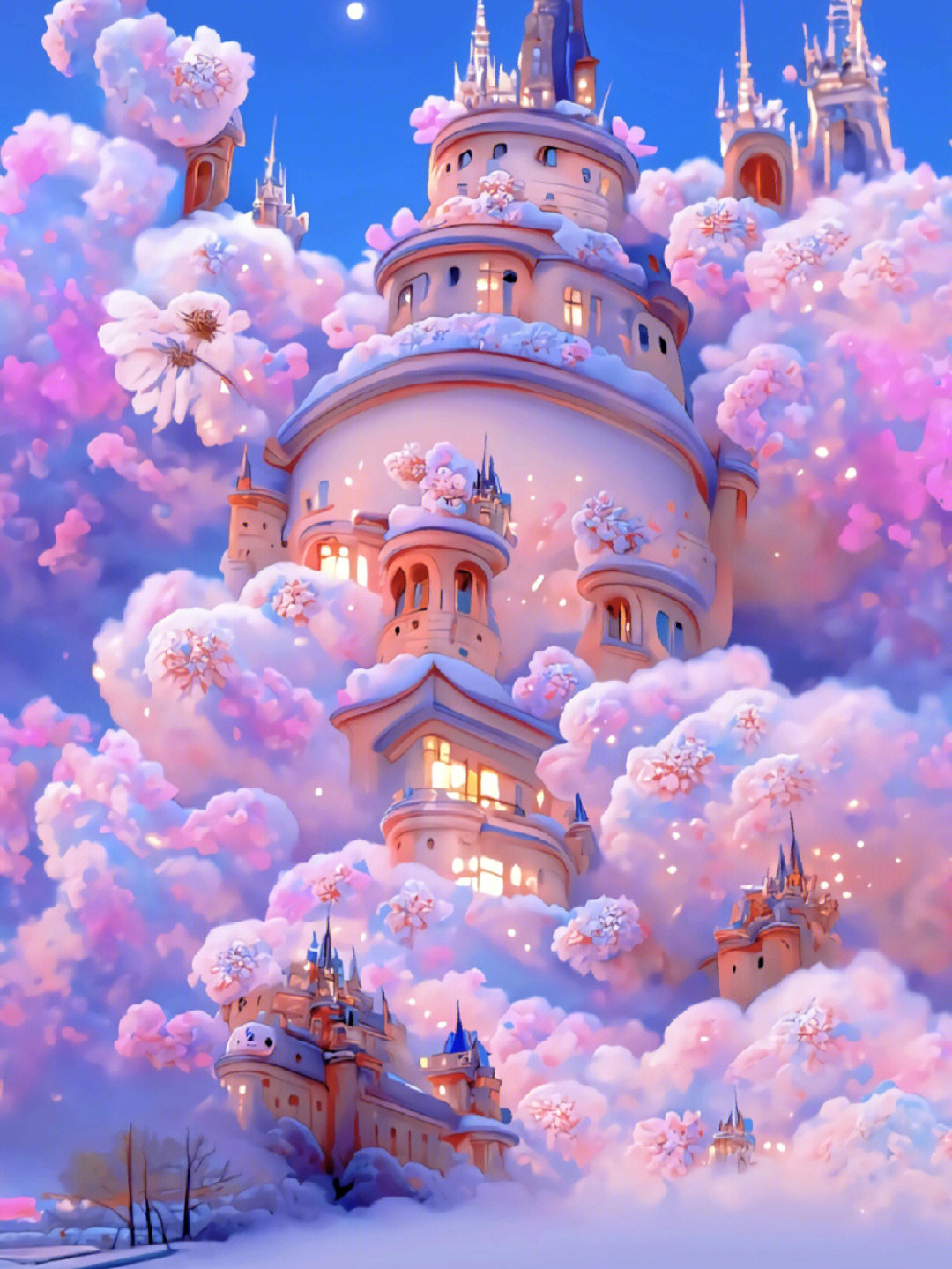 梦幻紫色城堡图片大全图片