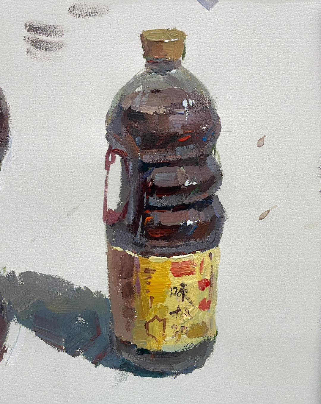 酱油瓶素描 单个图片