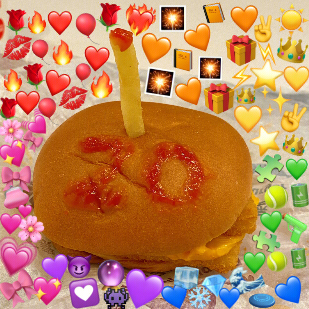 空盘子里p满emoji食物图片