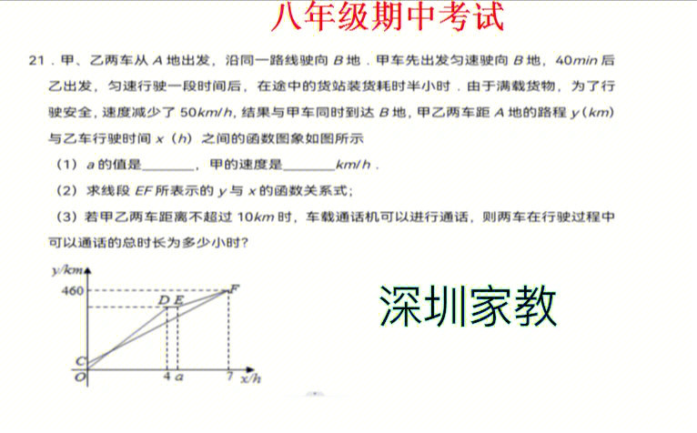 八年级数学期中考试填空压轴题