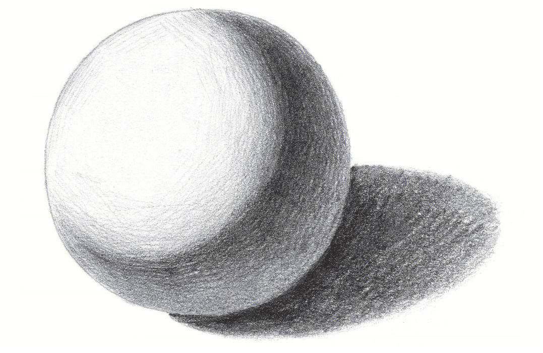 素描画球体 画法图片