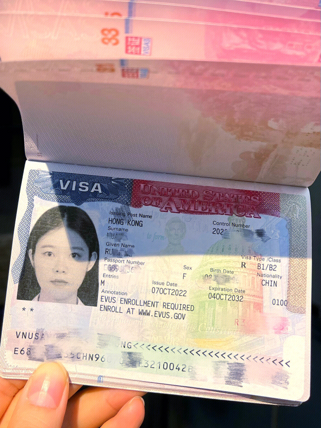 美国十年签证秒pass60面签太丝滑坐标香港