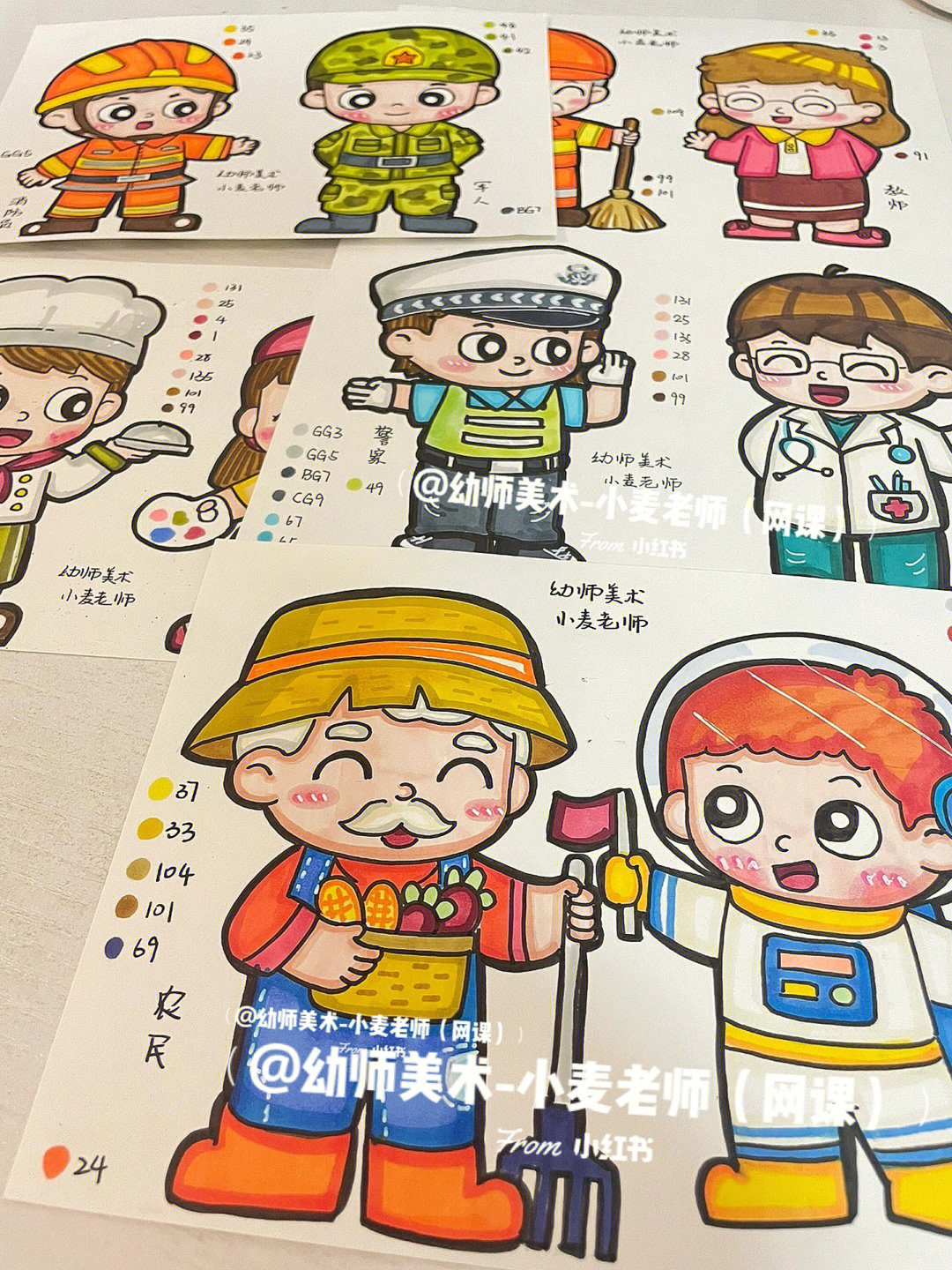 职业人物73简笔画幼师