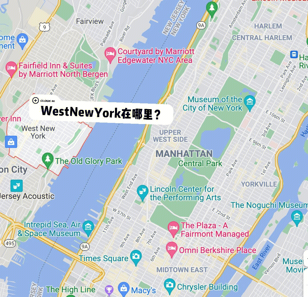 新泽西的west new york 在哪里?