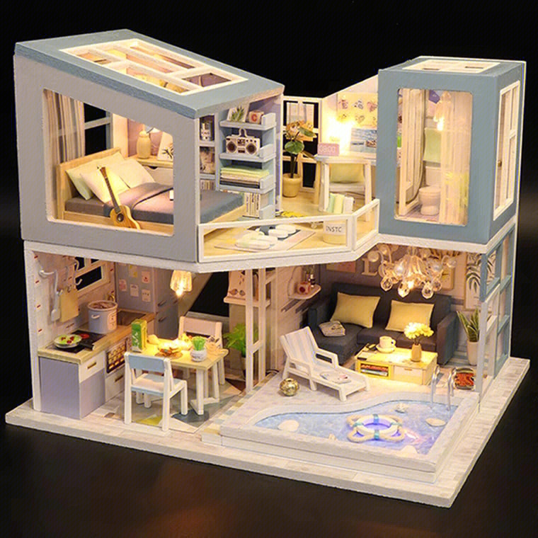 diy小阁楼手工制作小房子模型