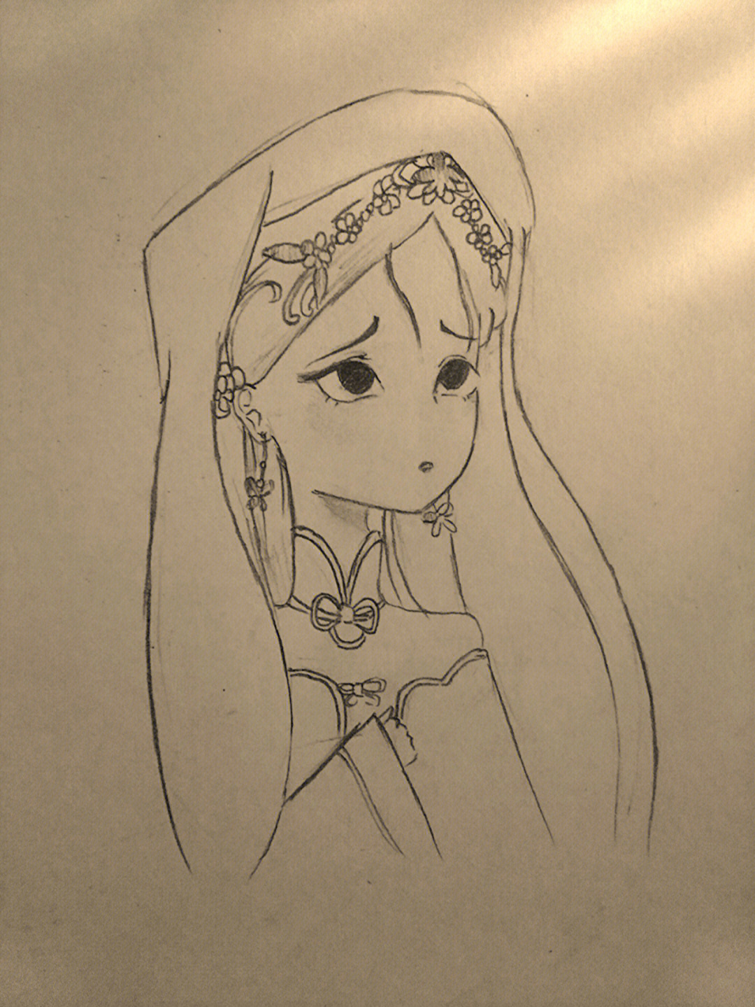 古代新娘画法动漫图片