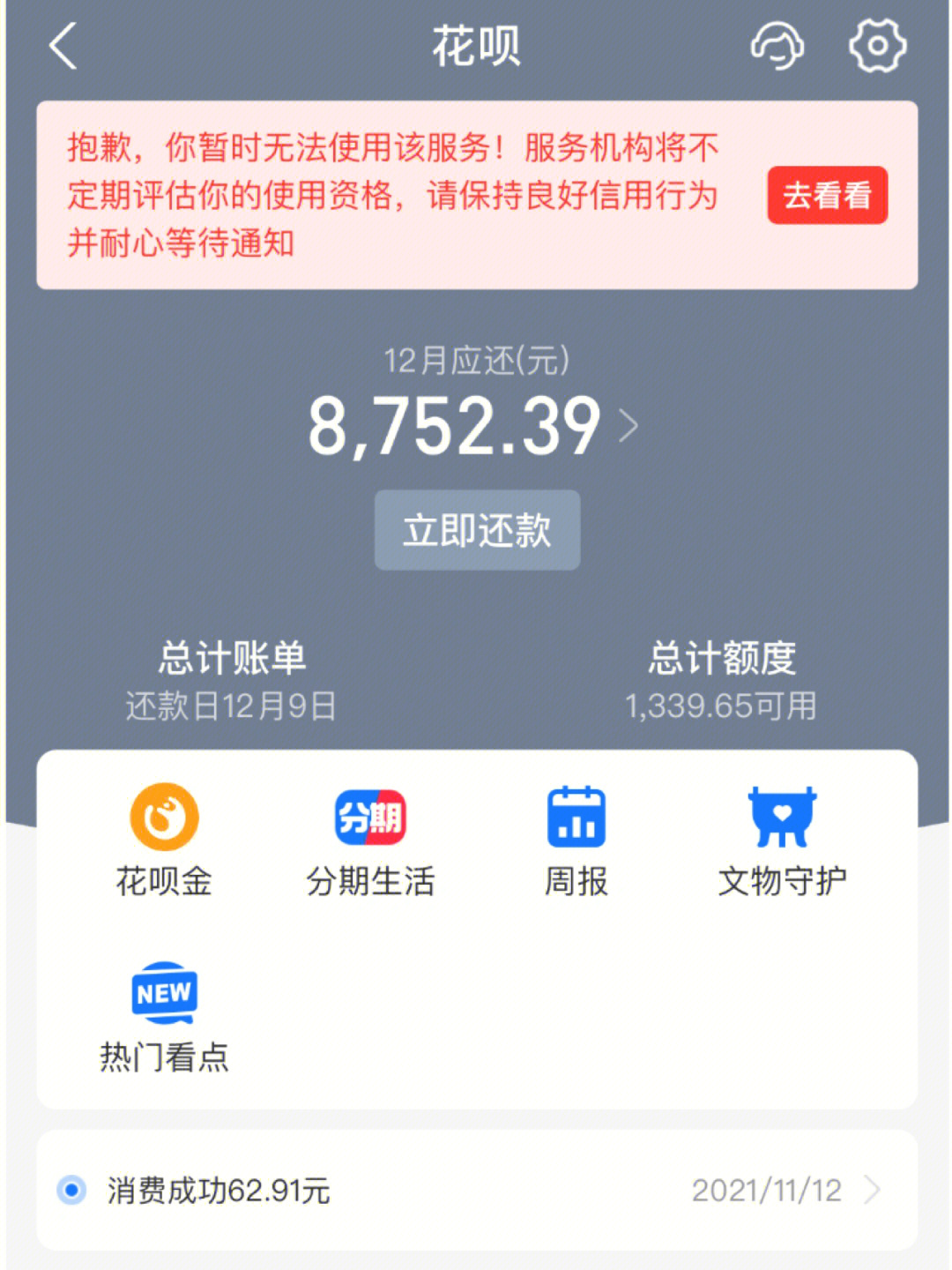 花呗未还款图片1000图片