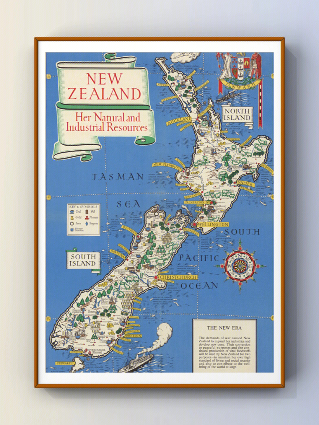 96新西兰的自然资源和工业分布地图961943年96leslie macdonald