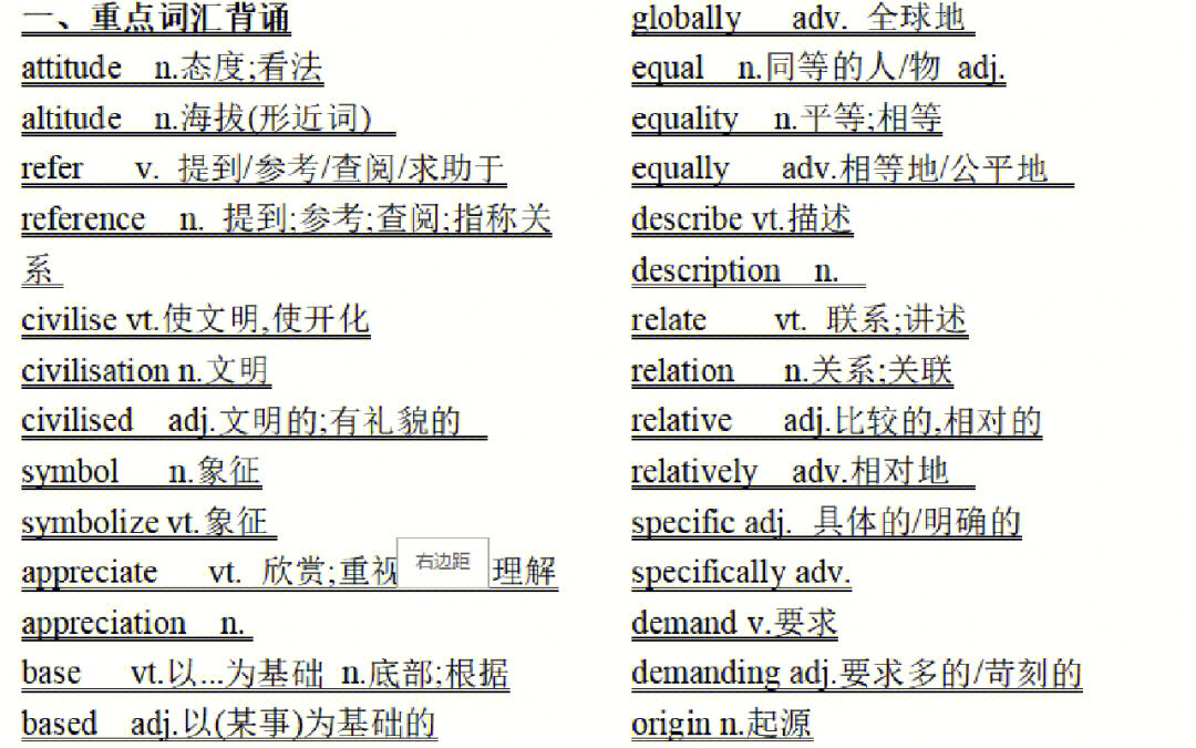 人教版高中英语book1unit5单元整合