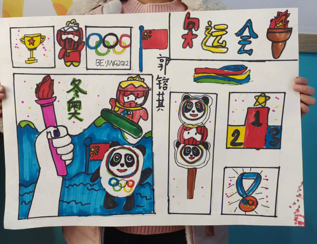 奥运会开幕式绘画图片