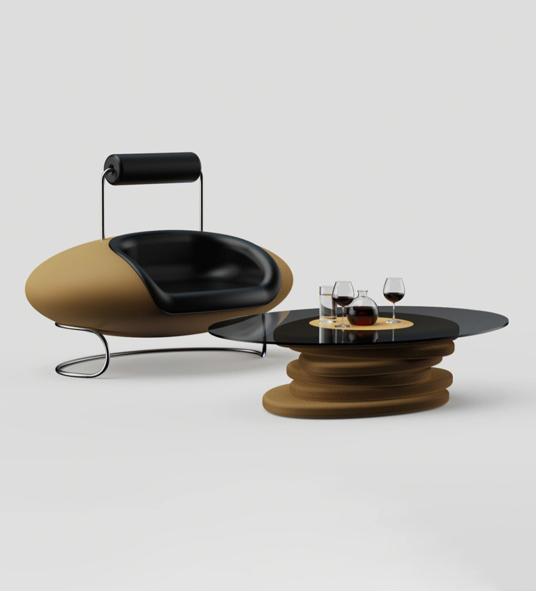 桌椅一体化创意设计图图片