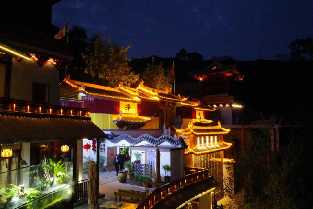 漳州龙海古林寺泡茶看看夜景