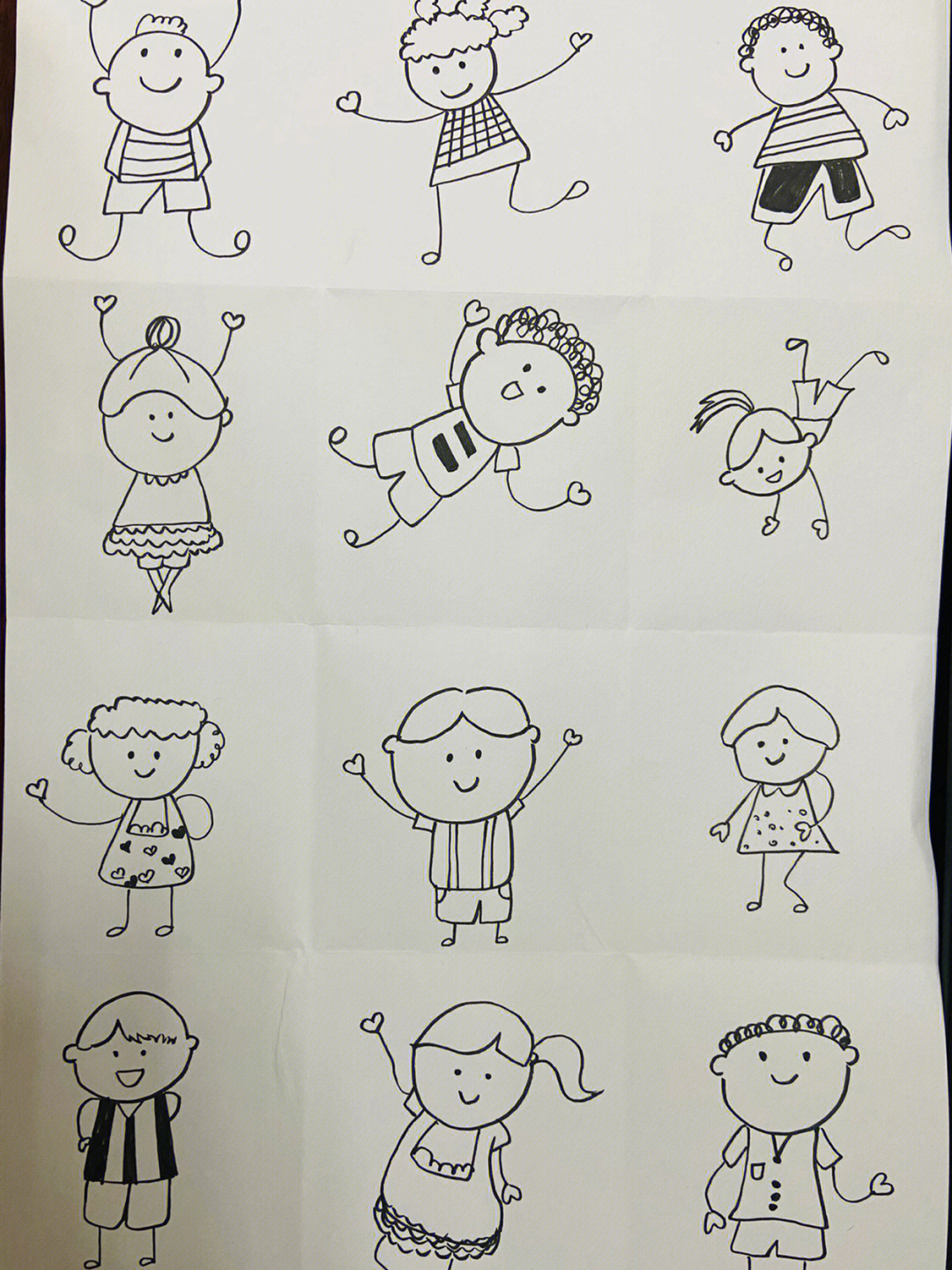 幼儿园简笔画小人图片