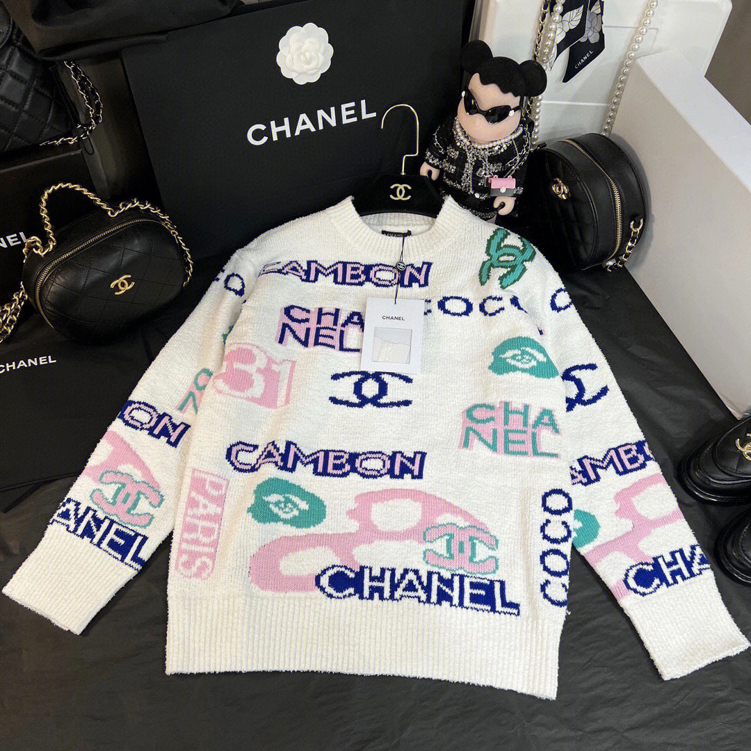 chanel23早春新品勾花针织套头衫