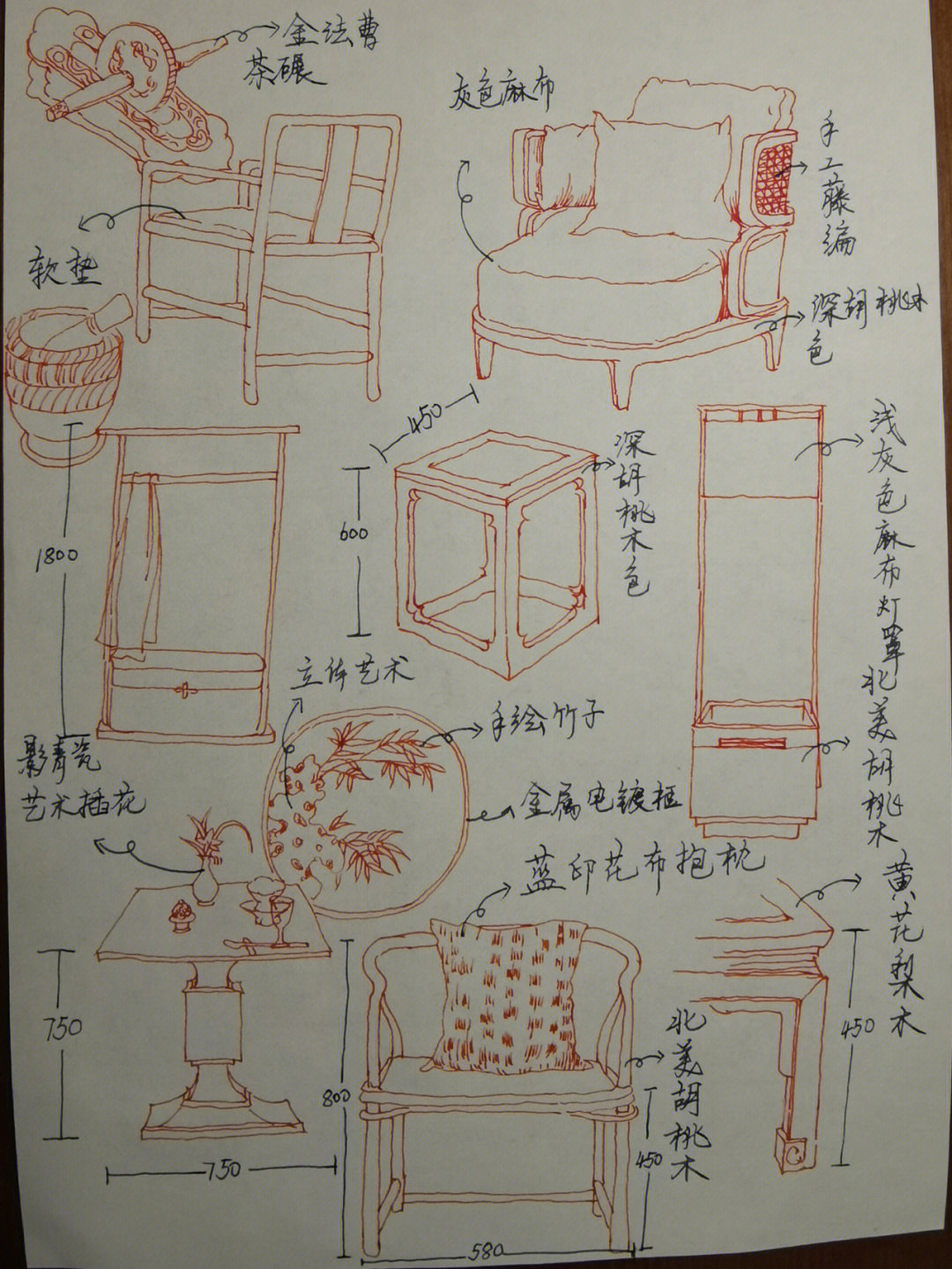 家具速写图片简单图片