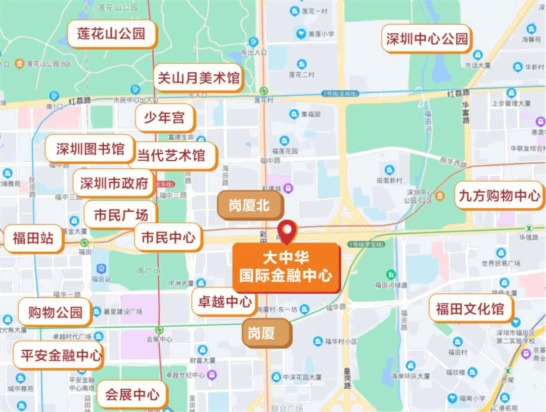 深圳福田地图位置图片