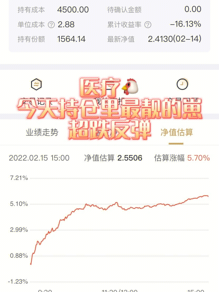 0215股票基金复盘医疗终于涨了