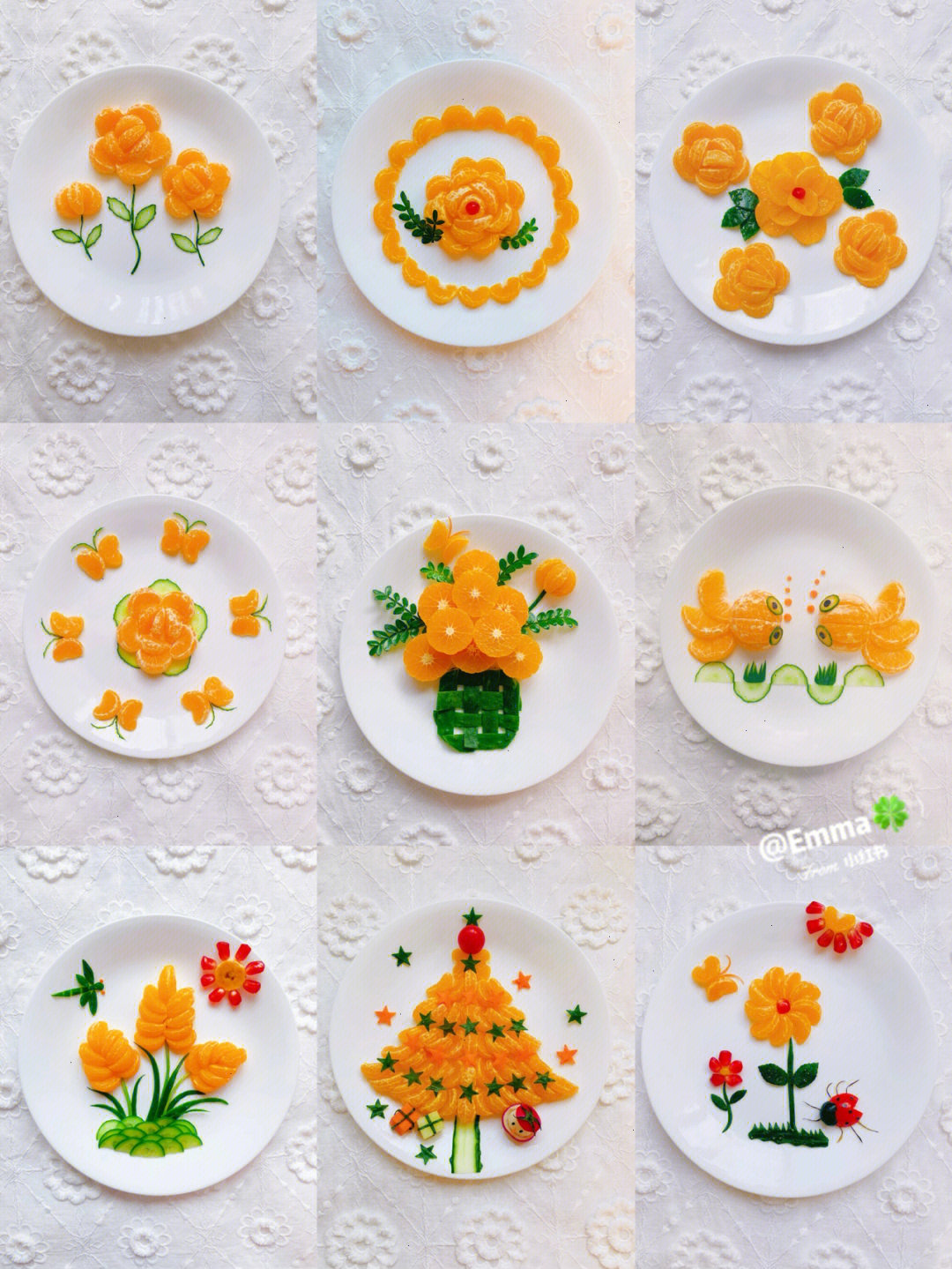杨桃橘子水果拼盘图片