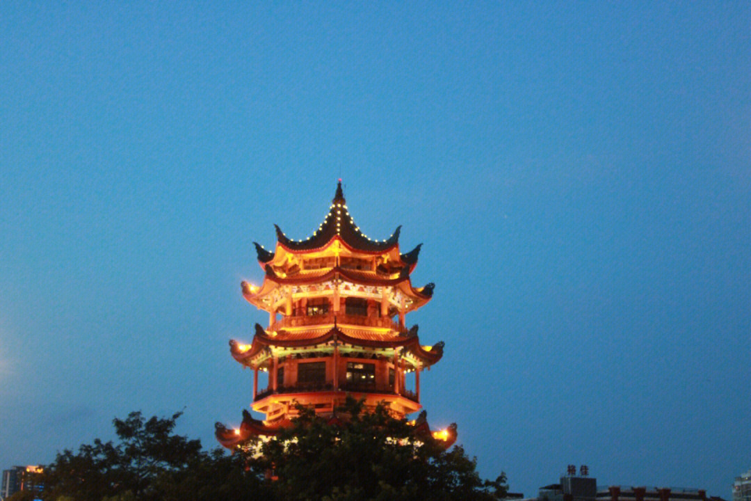 义乌江滨公园夜景图片