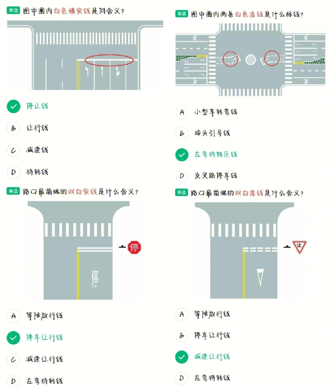 小型车转弯线标志图片