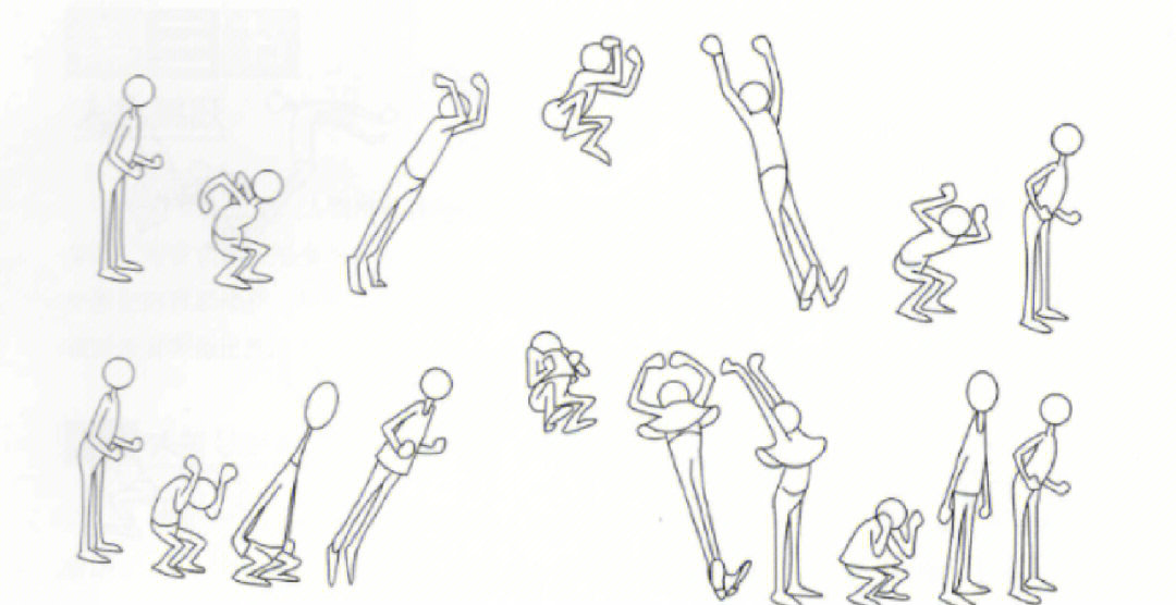 跳跃运动规律分解图图片