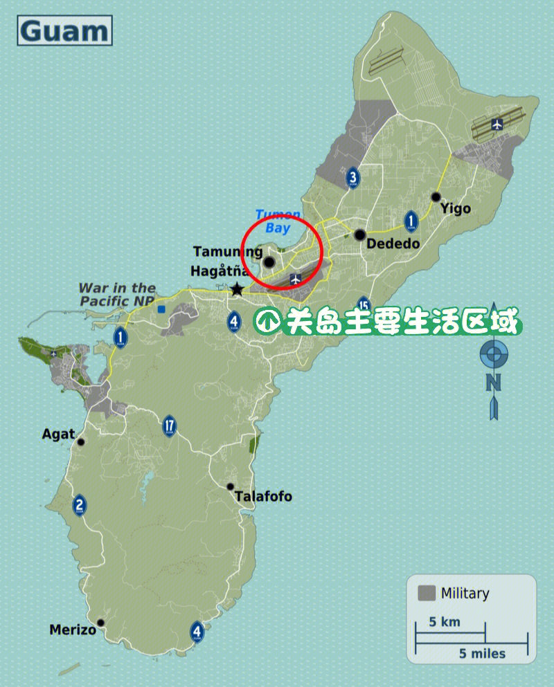 关岛地图 中文版图片