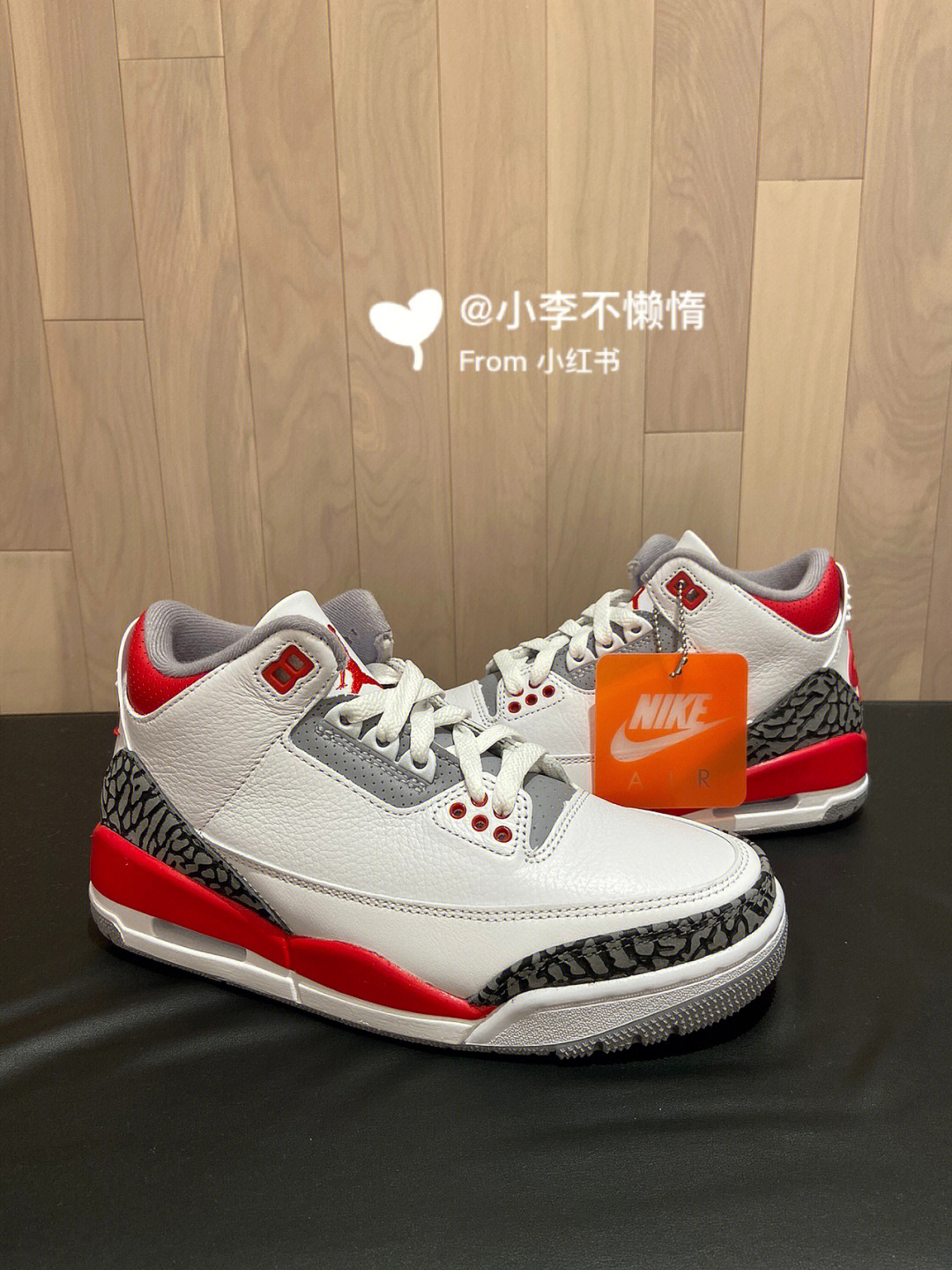 aj3火焰红辨别真假图片