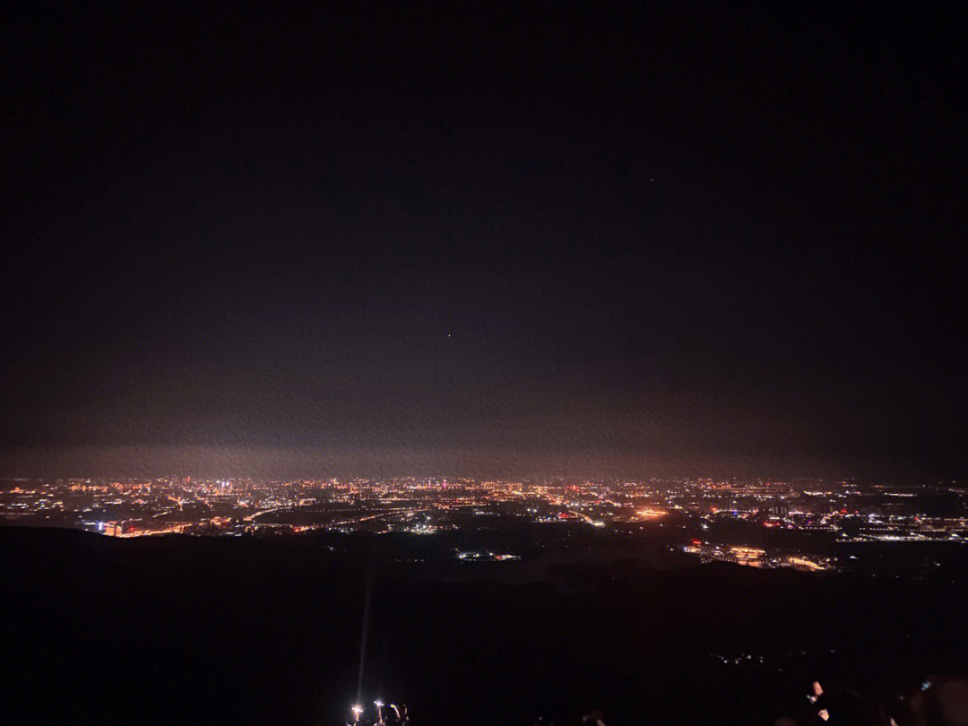 梅岭观景台夜景图片