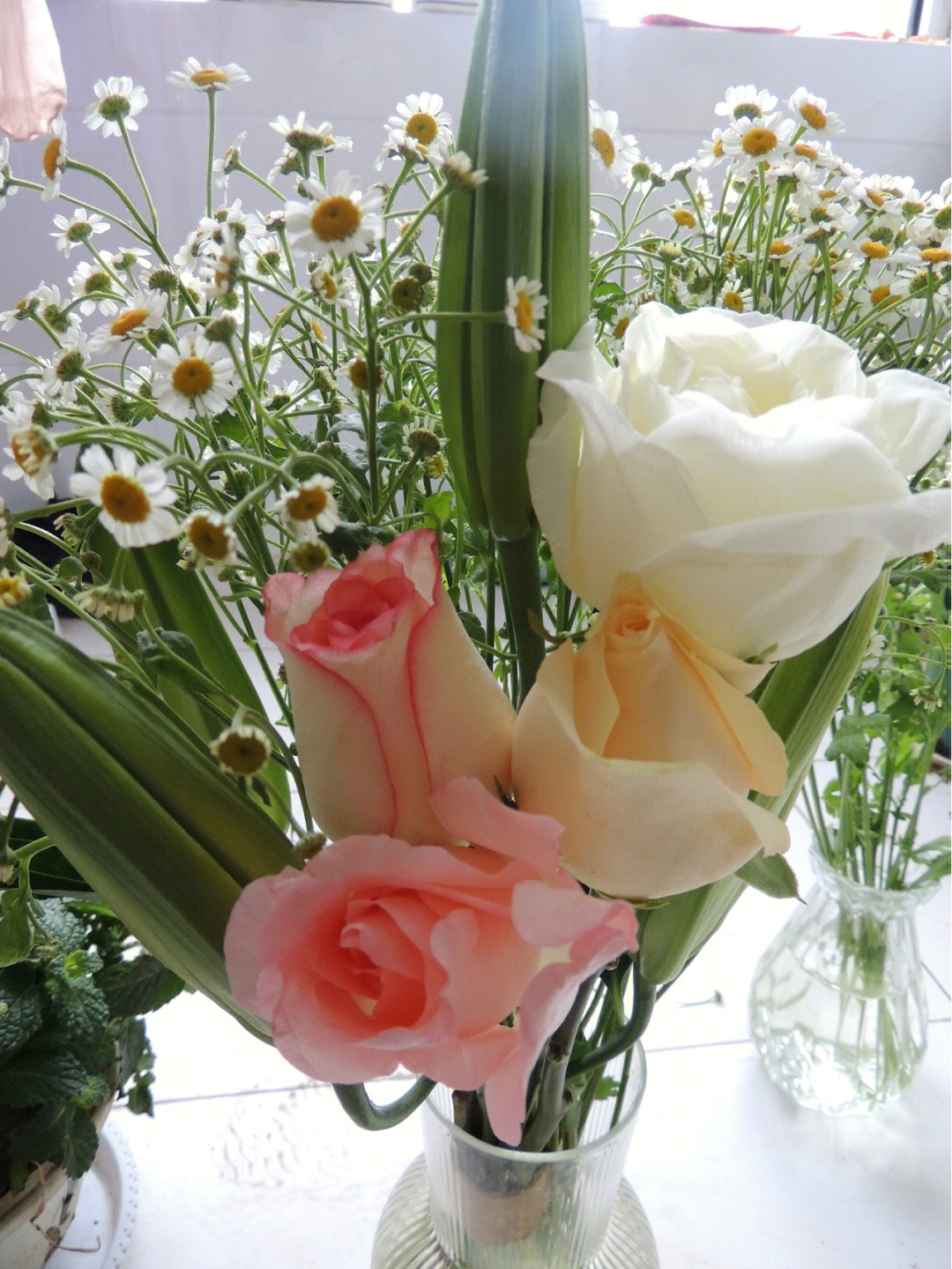 四月&五月花花,每周都给自己挑一束漂亮的鲜花呀,最爱的碎冰蓝玫瑰