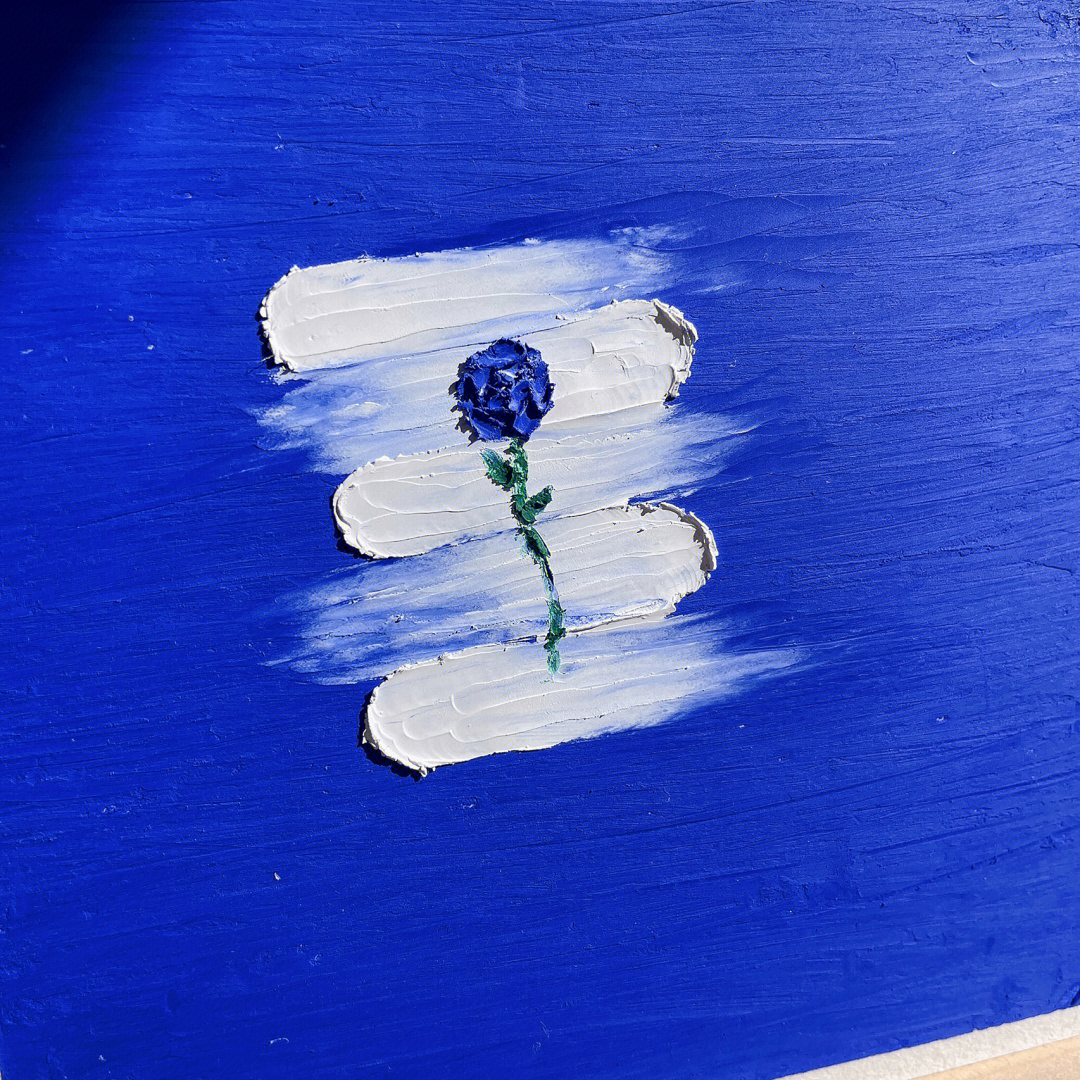 克莱因蓝玫瑰背景图图片