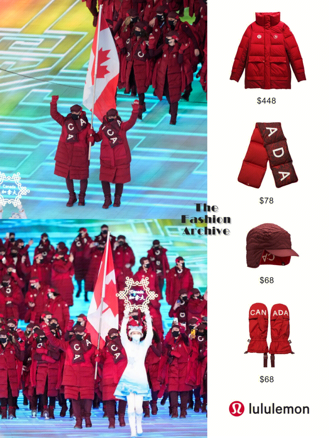 加拿大冬奥会入场服图片