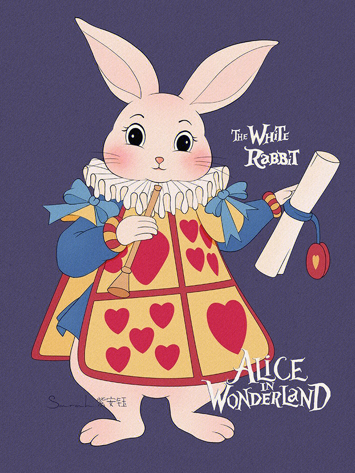 爱丽丝梦游仙境可爱兔子