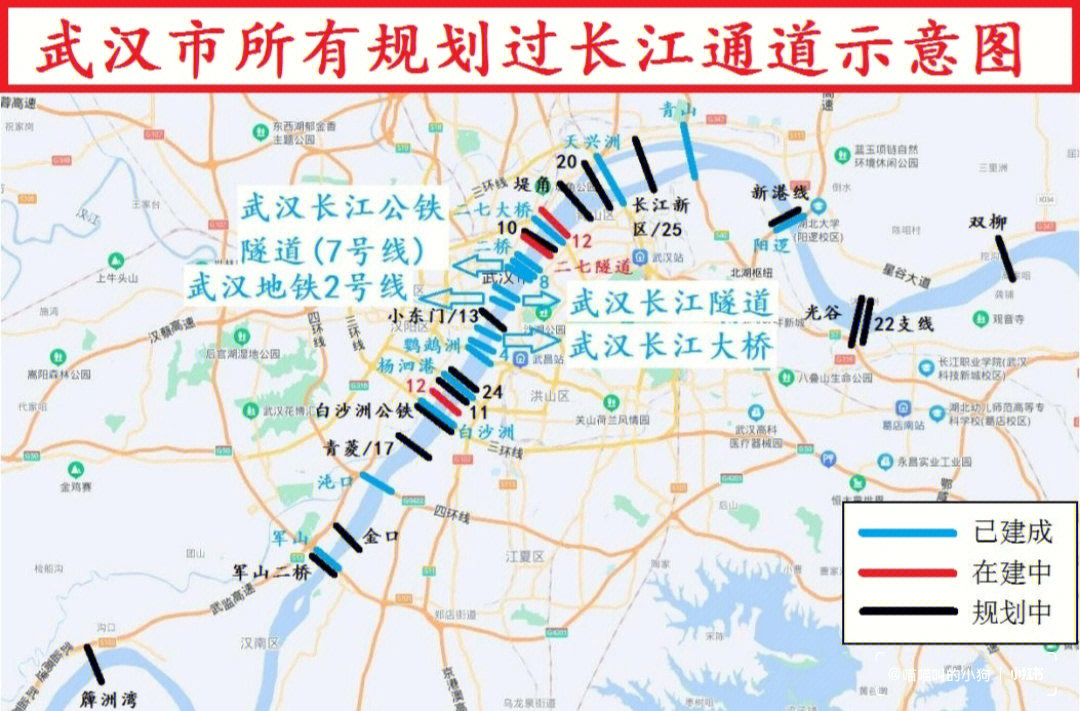 武汉市所有规划过长江通道一览