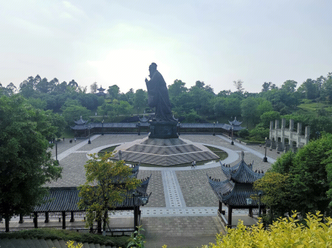 隆昌孔子公园全景图图片