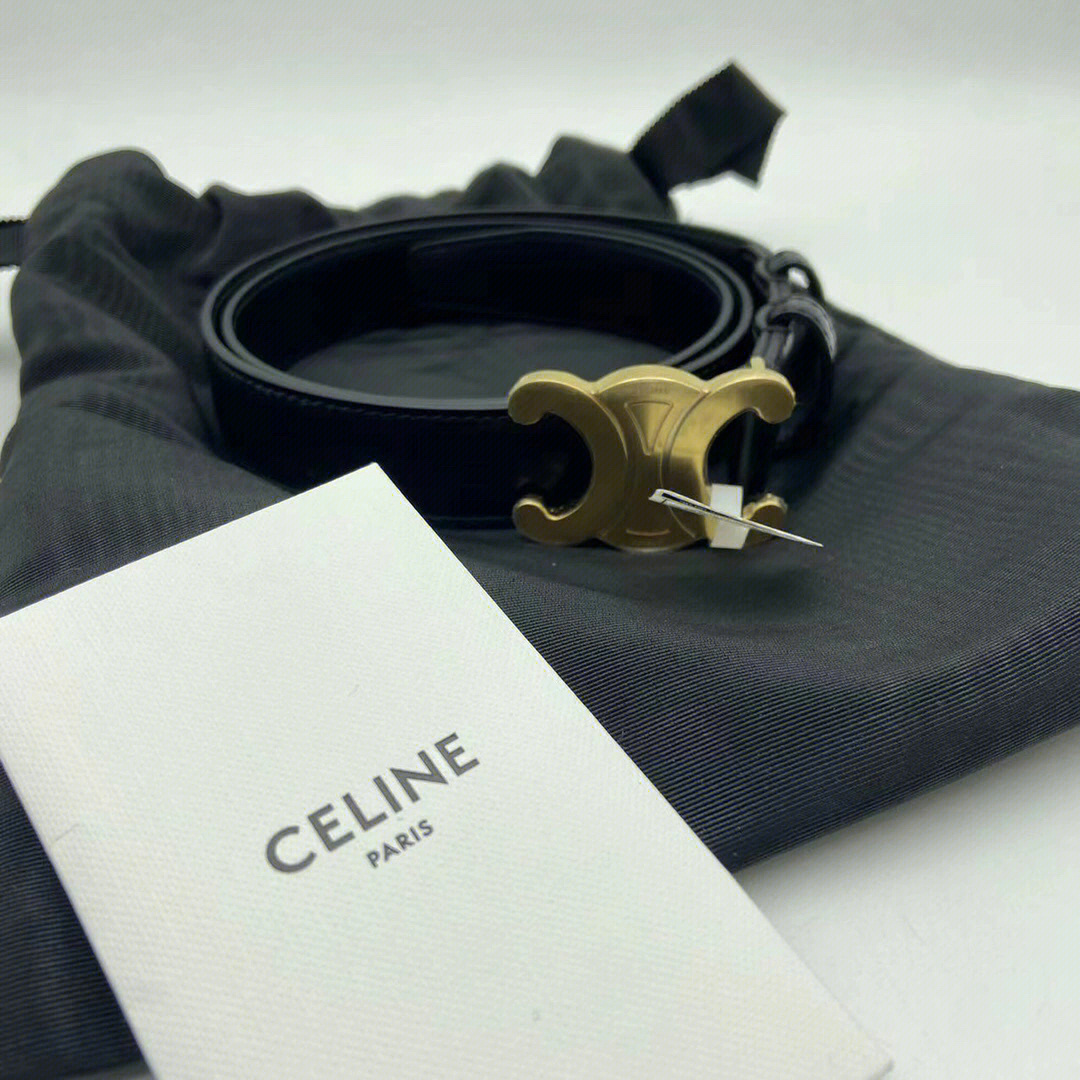 celine黑色凯旋门腰带成色全新全套有