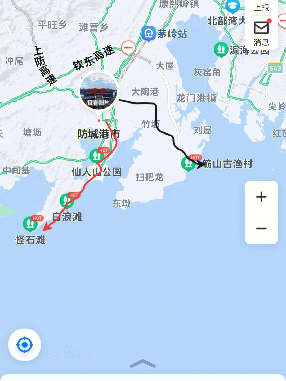 防城港旅游景点地图图片