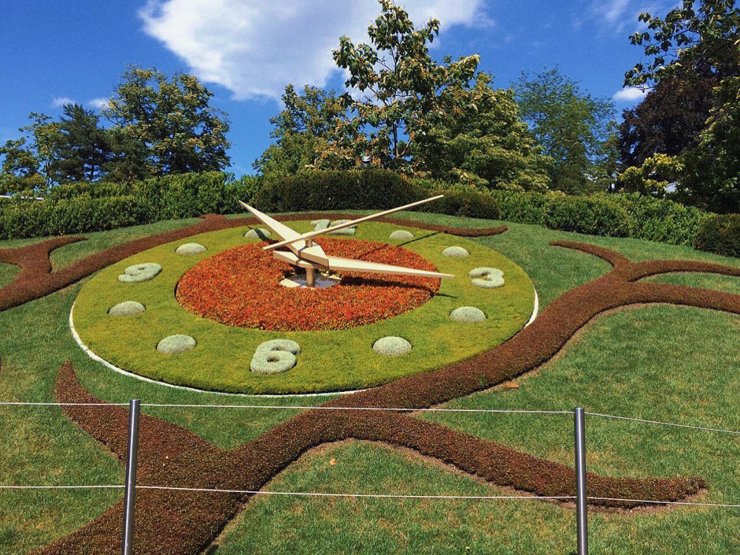 日内瓦英式花园世界上最大的花钟