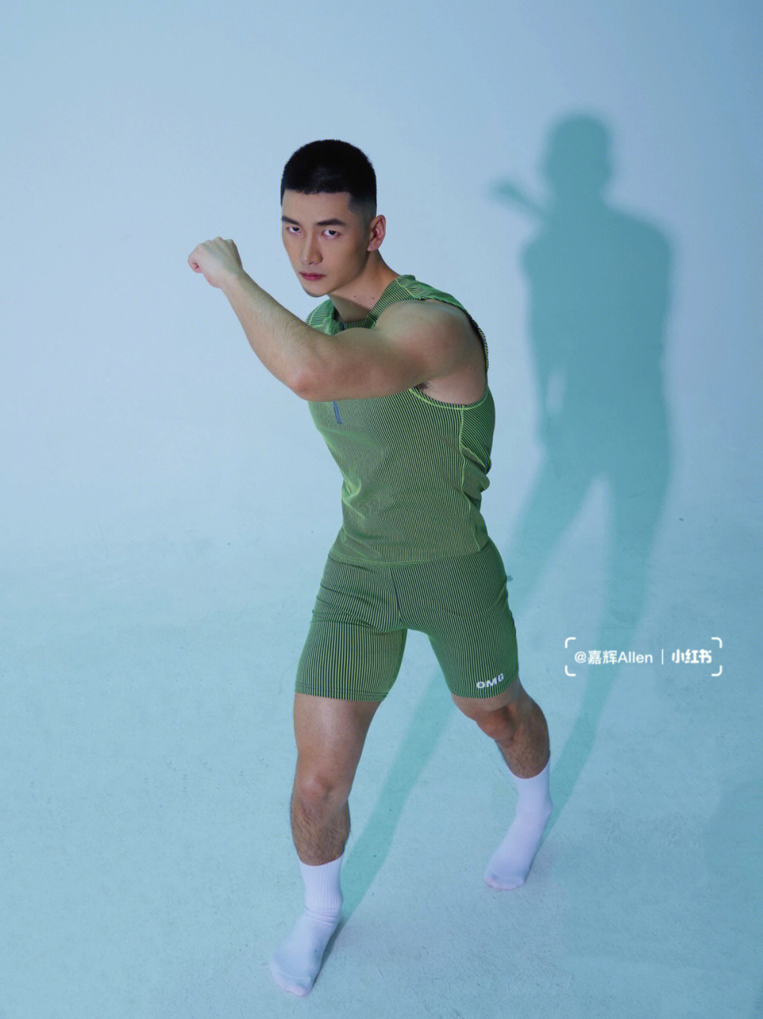 美式少年感体育生橄榄绿legging