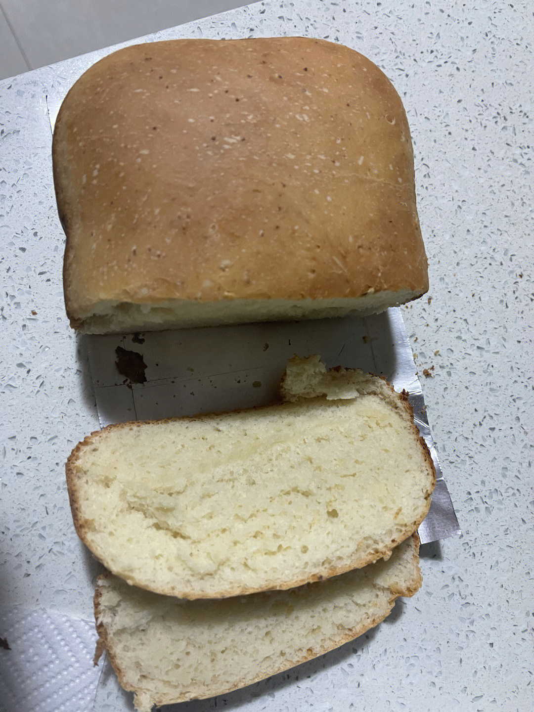 面包机面包大翻车跟馒头一样的面包