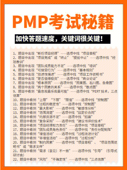 pmp又破解一个答题套路11月的考试稳了75