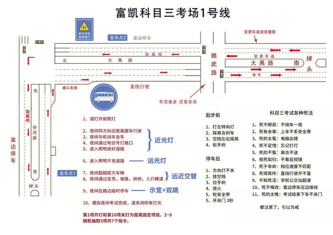 合肥富凯科目三考试路线图