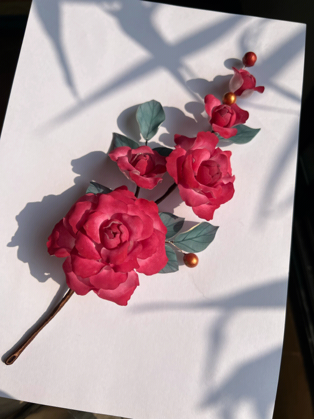 热缩片玫瑰花图案素材图片