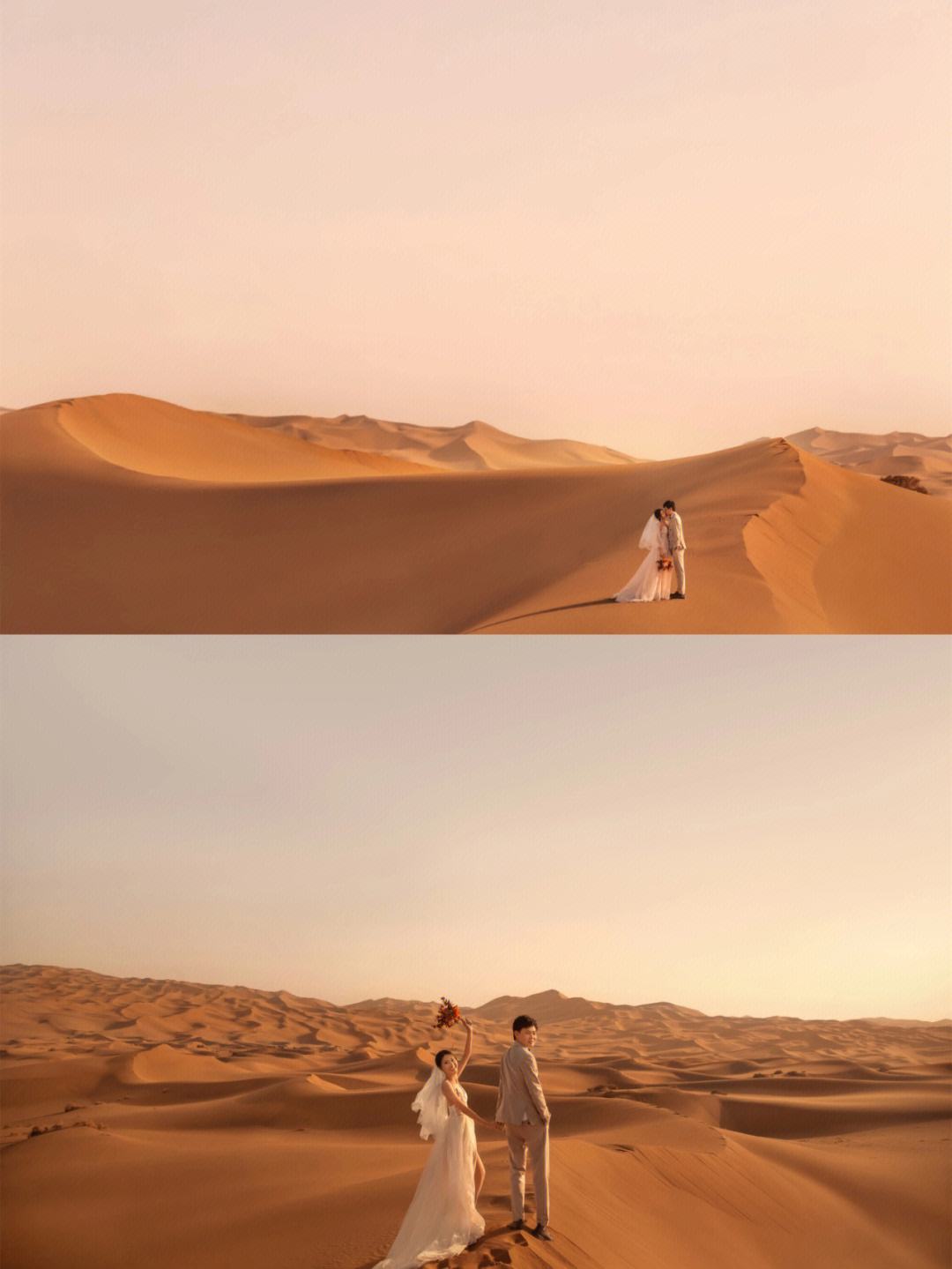 库木塔格沙漠婚纱照图片