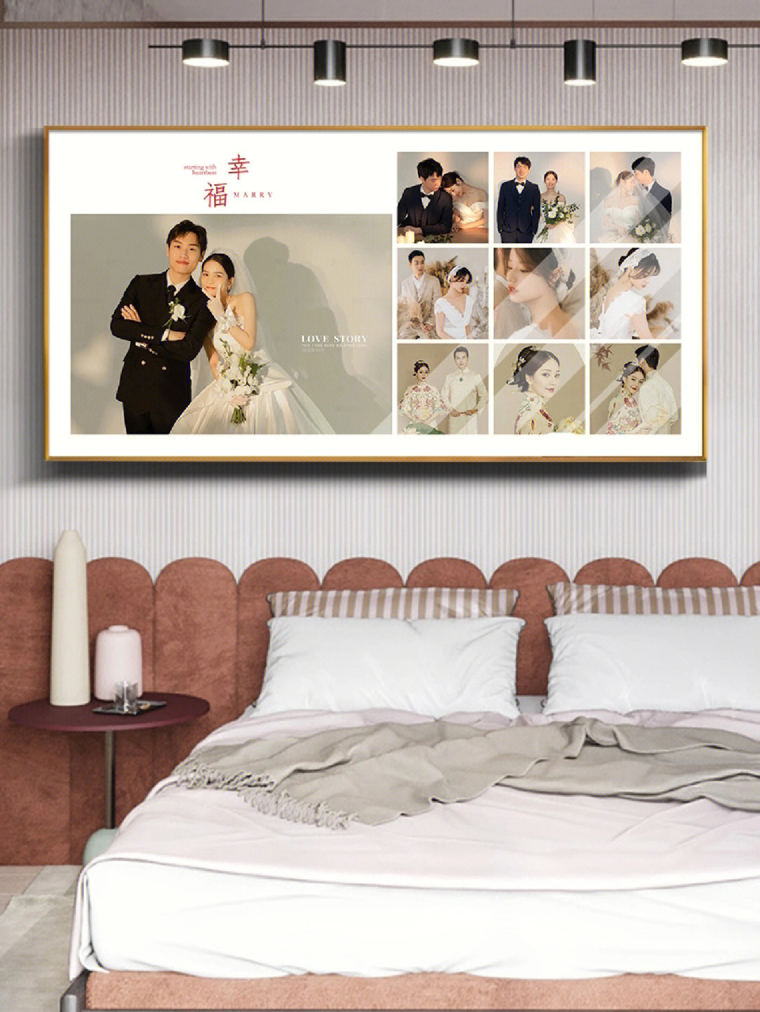床头36寸婚纱照效果图图片