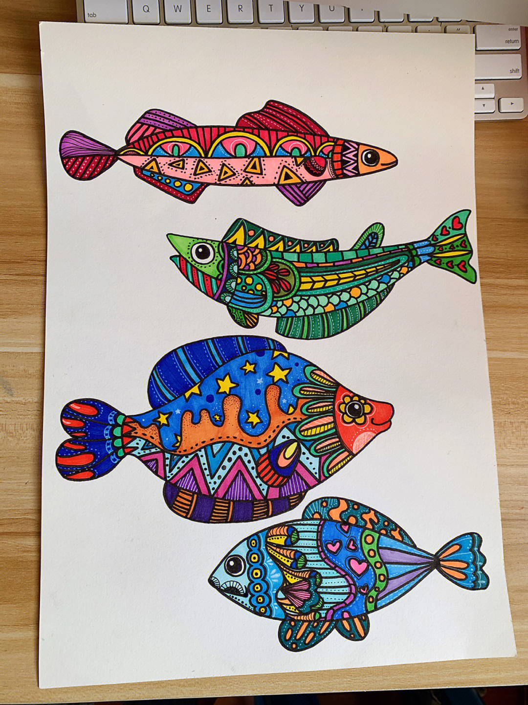 各种各样的鱼美术作品图片