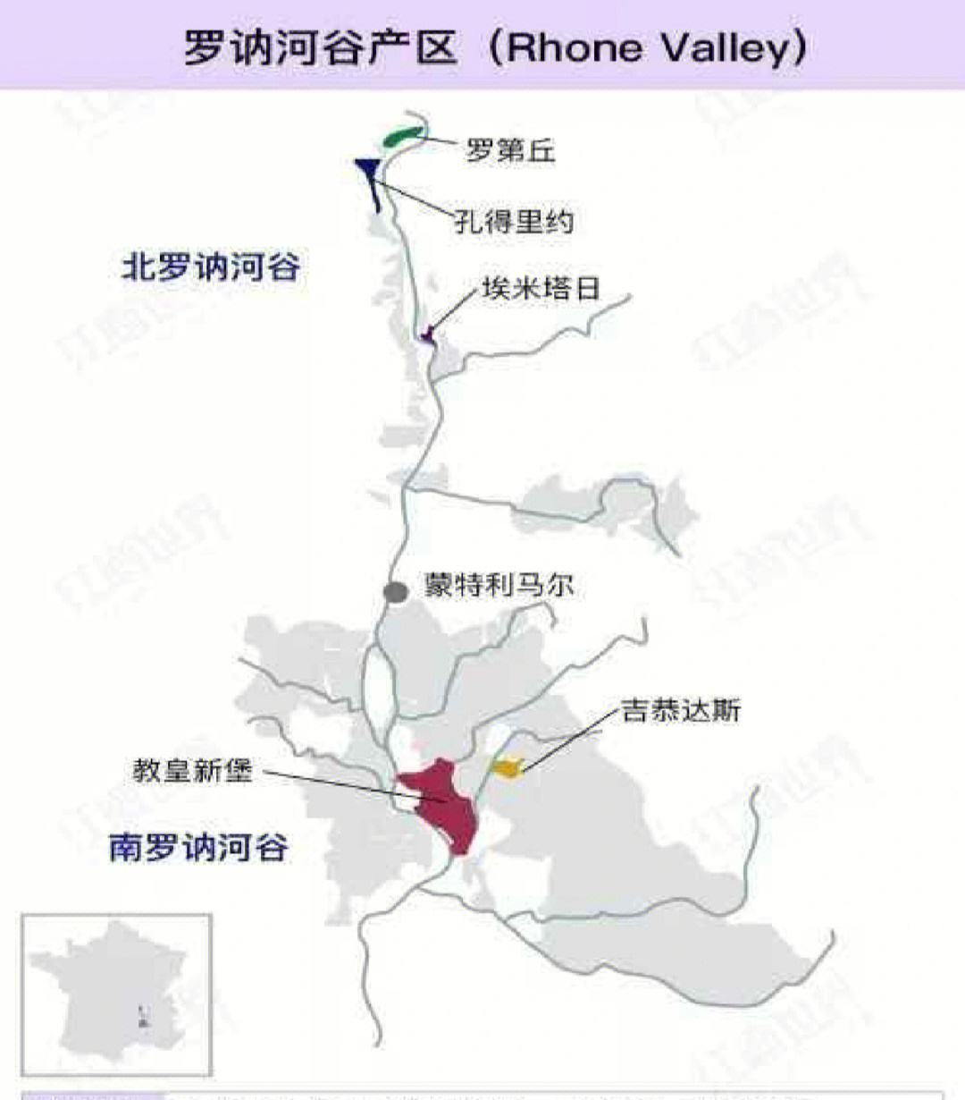 16615基础介绍:罗讷河谷葡萄园62是法国第二大葡萄酒aoc产区